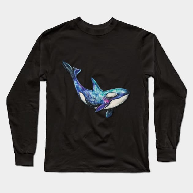 Galaxy Orca Long Sleeve T-Shirt by Prettielilpixie